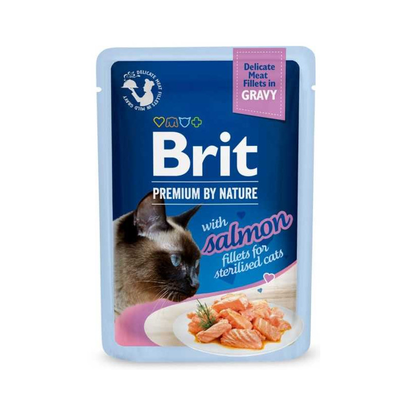 BRIT Premium Delicate Fillets in Gravy Salmon 85g