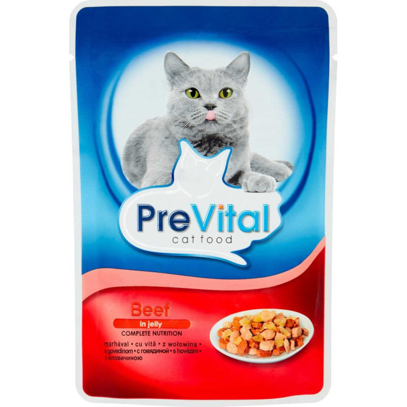 PREVITAL PREVITAL Beef in jelly - wet cat food - 100g