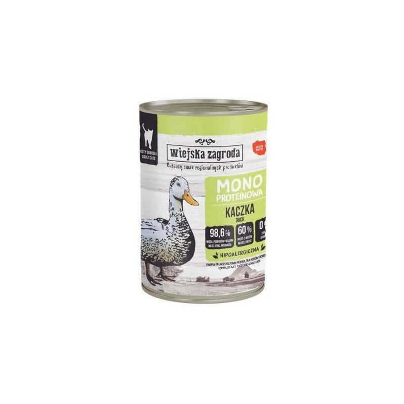 wiejska zagroda WIEJSKA ZAGRODA Monoprotein Duck - wet cat food - 400g