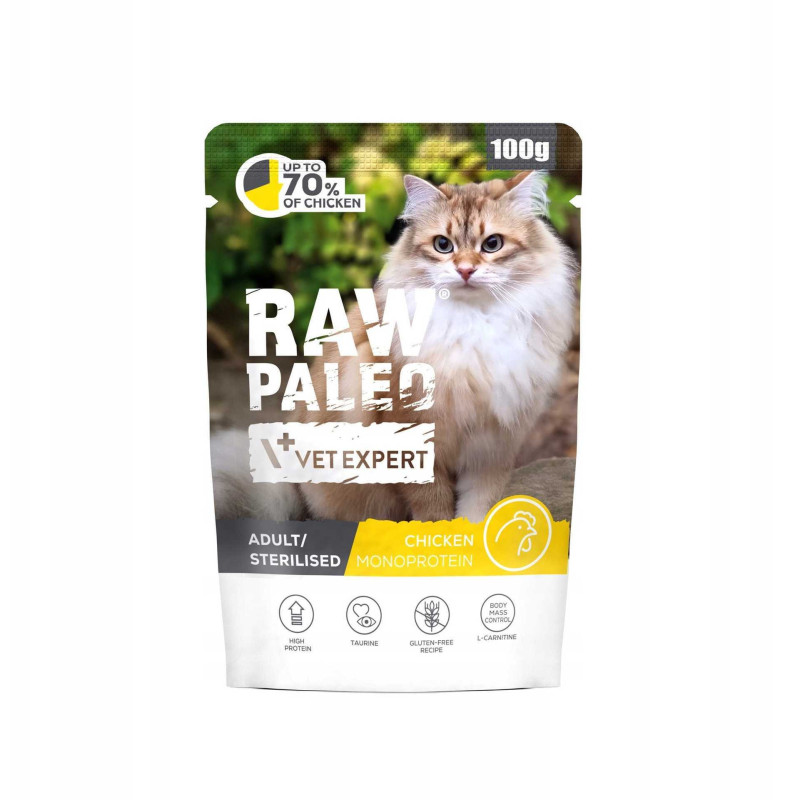 VETEXPERT VetExpert Raw Paleo Adult / Sterilised Chicken 100g