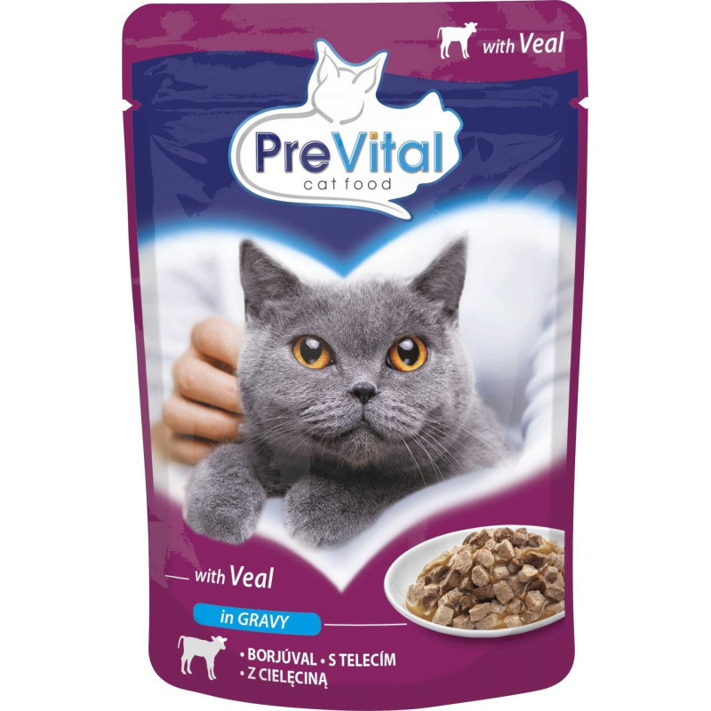 PREVITAL PREVITAL Veal in gravy - wet cat food - 100g