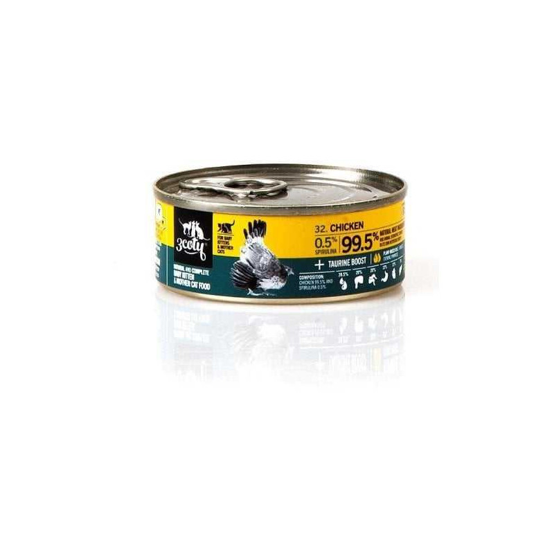3coty 3COTY Chicken with spirulina For kittens and nursing cats - w