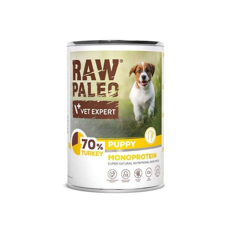 VETEXPERT Raw Paleo Puppy Monoprotein Turkey 400g