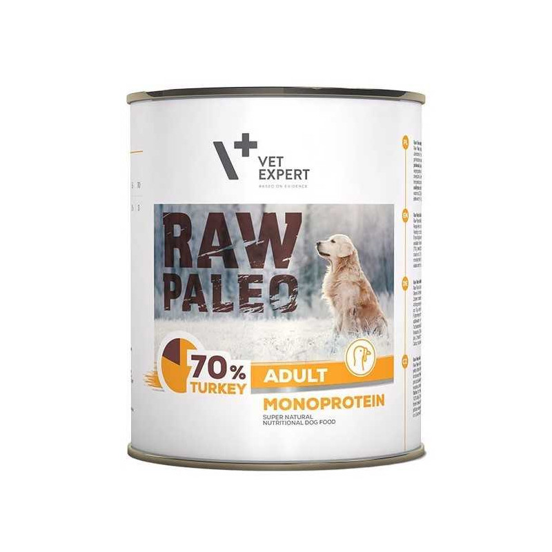 VETEXPERT Raw Paleo Adult Monoprotein Turkey 800g