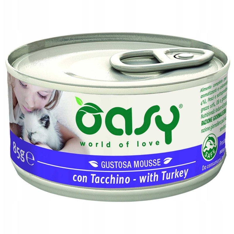 OASY Caprice Mousse kalakutienos putėsiai - šlapias kačių ėdalas - 85g