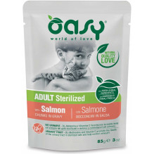 OASY Chunks in gravy Sterilized Salmon - wet cat food - 85g