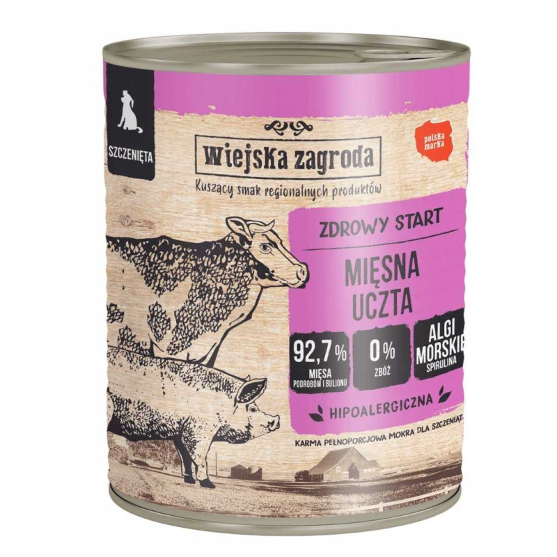 wiejska zagroda _8258547 Wiejska Zagroda Wet dog food Meat Feast (puppy)