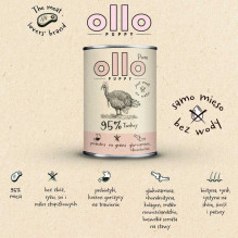 OLLO OLLO Šuniukas Pure Kalakutienos šlapias šunų ėdalas - 850 g OLLO OLLO Šuniukas Pure Kalakutienos šlapias šunų ėdalas - 850 g