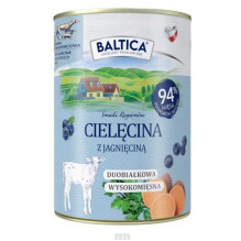 BALTICA Smaki regionów Veal with lamb - wet dog food - 400g
