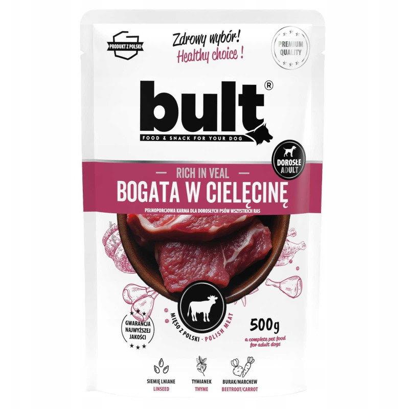 BULT Rich in veal - wet dog food - 500g