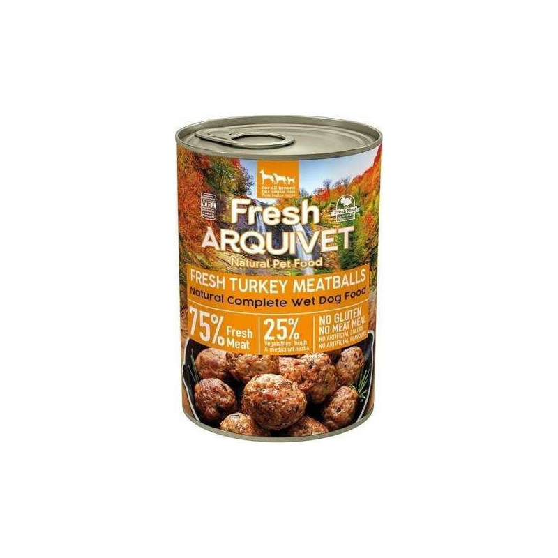 ARQUIVET ARQUIVET Fresh Turkey Meatballs - wet dog food - 400g