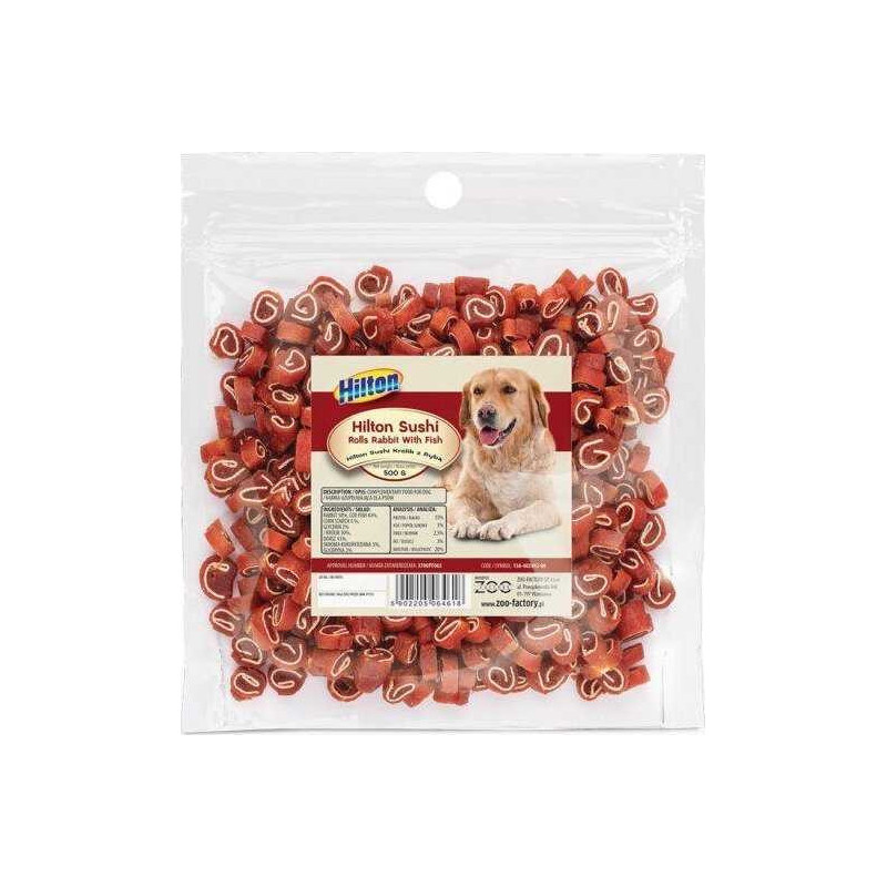 Hilton HILTON Sushi Rolls rabbit with fish - Dog treat - 500 g