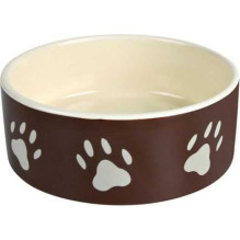 TRIXIE Trixie TX-24532 CERAMIC BOWL. WHITE-BROWN.