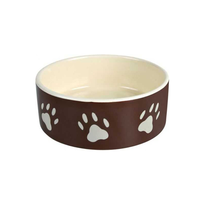 TRIXIE Trixie TX-24532 CERAMIC BOWL. WHITE-BROWN.