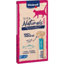 VITAKRAFT Vita Naturals skysti lašišos skanėstai katėms - 5 x 15g