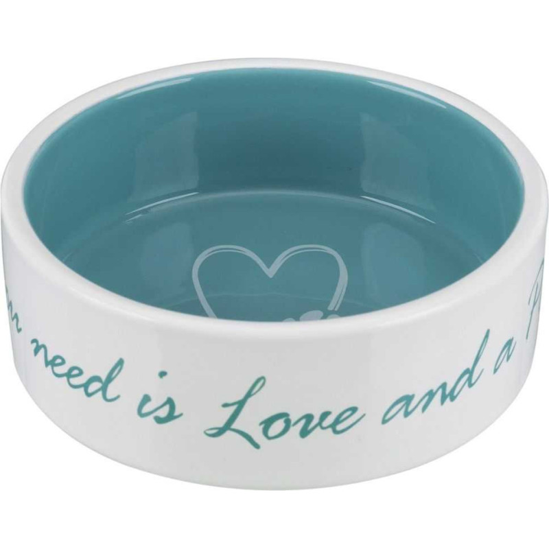TRIXIE Trixie Ceramic bowl cream blue 0.8L