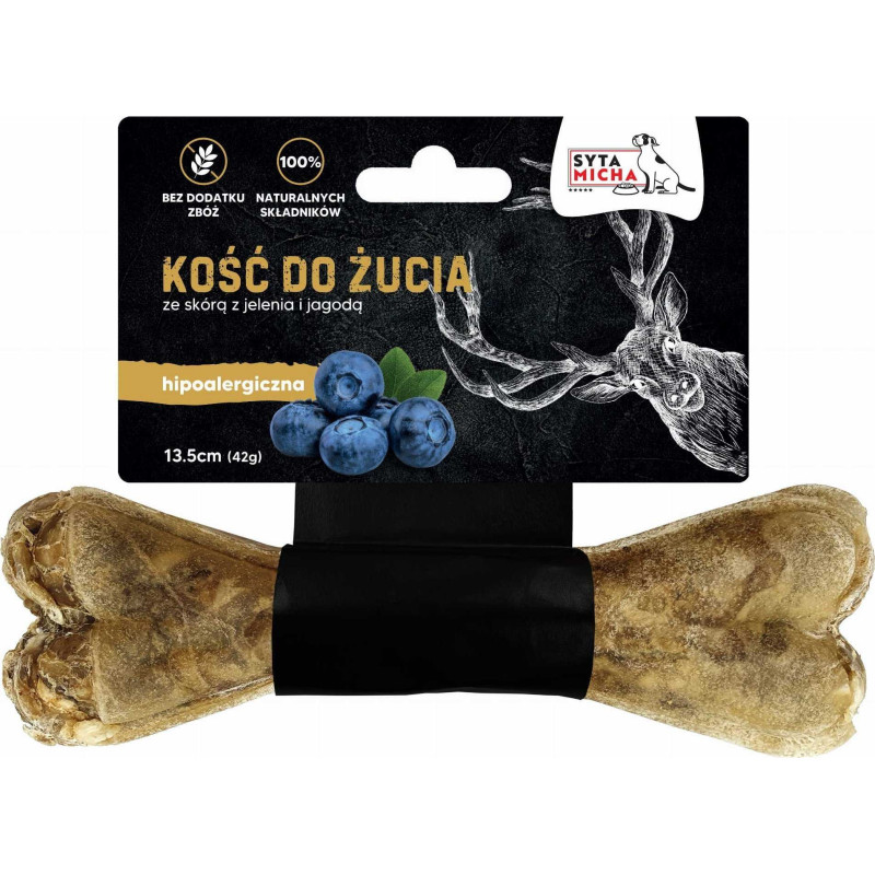 SYTA MICHA SYTA MICHA Deer skin and berry bone - dog treat - 13.5 cm
