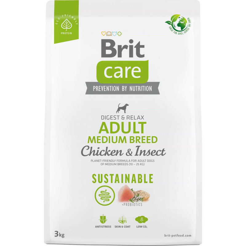 BRIT BRIT Care Dog Sustainable Adult Medium Breed Chicken &amp; Insect - dry do