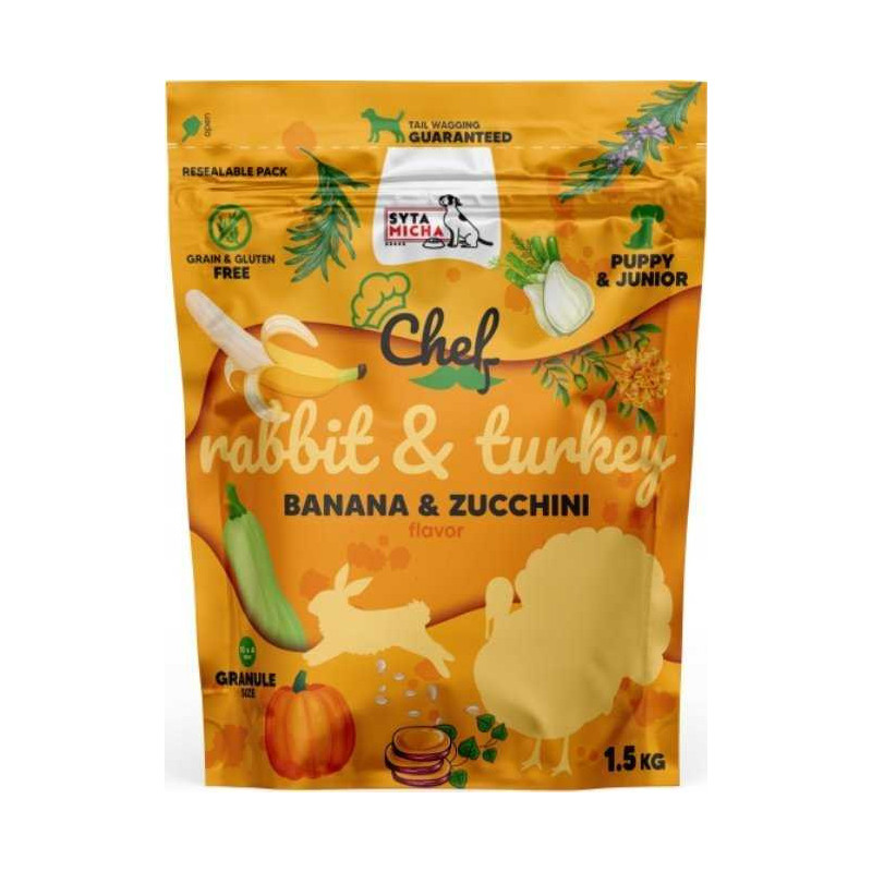 SYTA MICHA SYTA MICHA Chef rabbit with turkey junior - dry dog food - 1.5kg