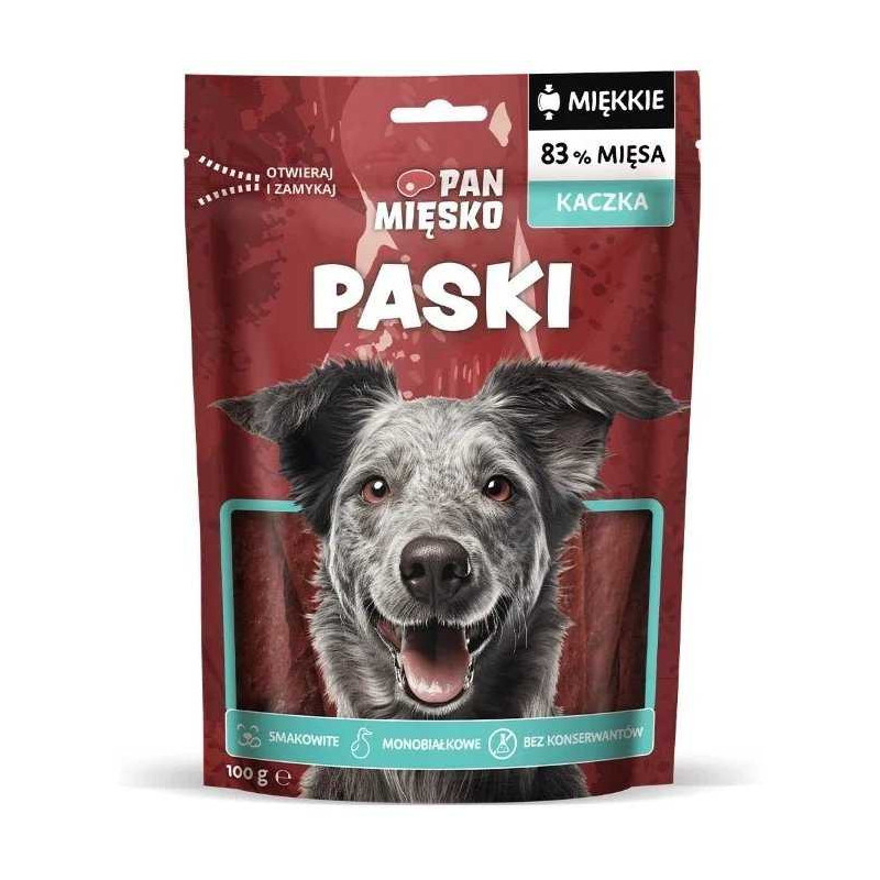 PAN MIĘSKO Pan Mięsko Dog treats Duck Strips 100g