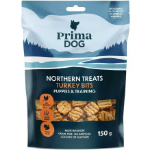 PRIMA „Northern Treats“ kalakutienos gabaliukai šuniukams ir traukiniui 150g
