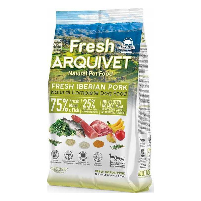 ARQUIVET ARQUIVET Šviežia Iberijos kiauliena ir žuvis - pusiau drėgnas šunų ėdalas - 10kg