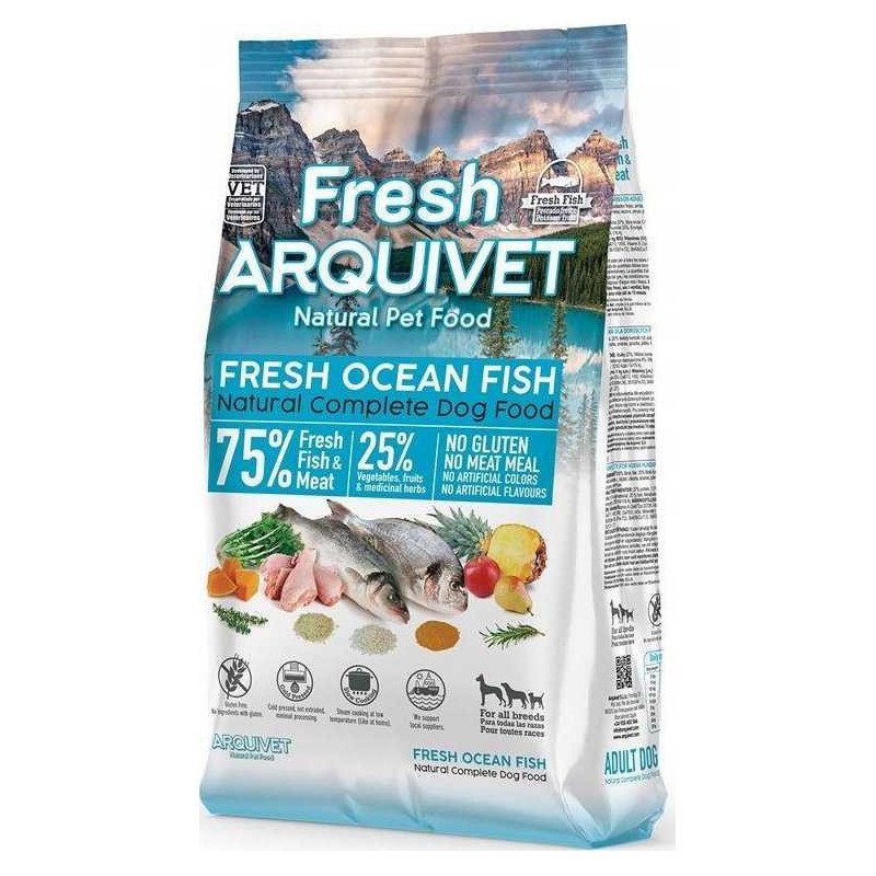 ARQUIVET ARQUIVET Šviežia vandenyno žuvis - sausas šunų ėdalas - 10 kg.