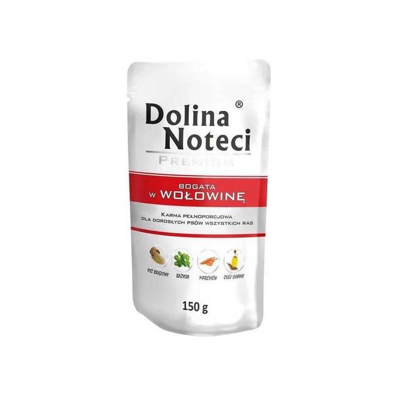 DOLINA NOTECI Dolina Noteci Aukščiausios kokybės šlapias šunų ėdalas su jautiena - 150g