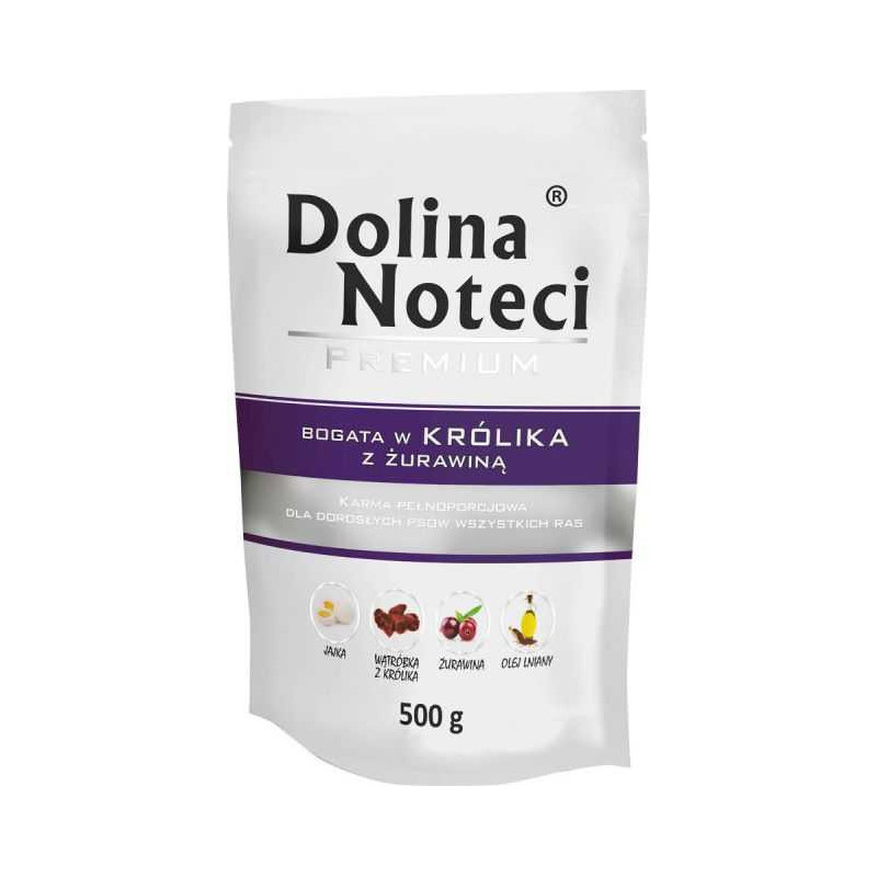 DOLINA NOTECI DOLINA NOTECI Premium klasės ėdalas su triušiena ir spanguolėmis - Šlapias šunų ėdalas -