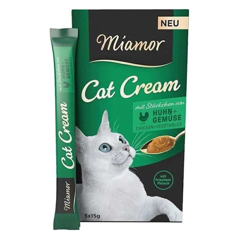 Miamor MIAMOR Cat Kreminė vištiena su daržovėmis - kačių skanėstai - 5x15g
