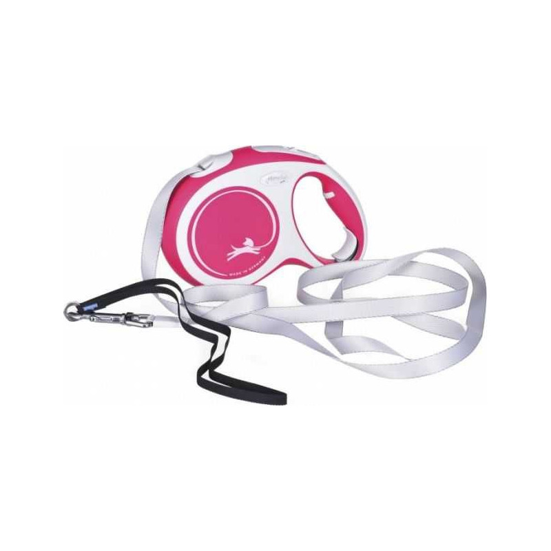 Flexi Flexi automatinis pavadėlis „New Comfort L“ juosta, 5 m, raudona spalva.