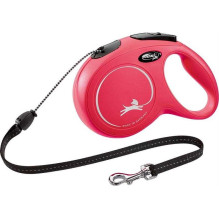Flexi Flexi Naujas klasikinis automatinis trosinis pavadėlis M 8m Red
