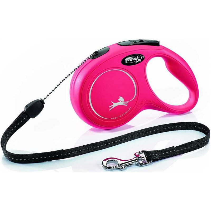 Flexi Flexi Naujas klasikinis automatinis virvinis pavadėlis S 8m Red