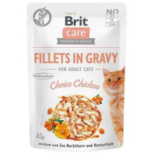 BRIT CARE Vištienos filė padaže su suaugusių šunų pasirinkimu 85g