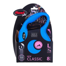 Flexi Flexi automatinis pavadėlis Nauja klasikinė juosta - ilgis 8 m mėlynas iki 50kg Flexi Flexi automatinis pavadėlis Nauja klasikinė juosta - ilgis 8 m mėlynas iki 50kg
