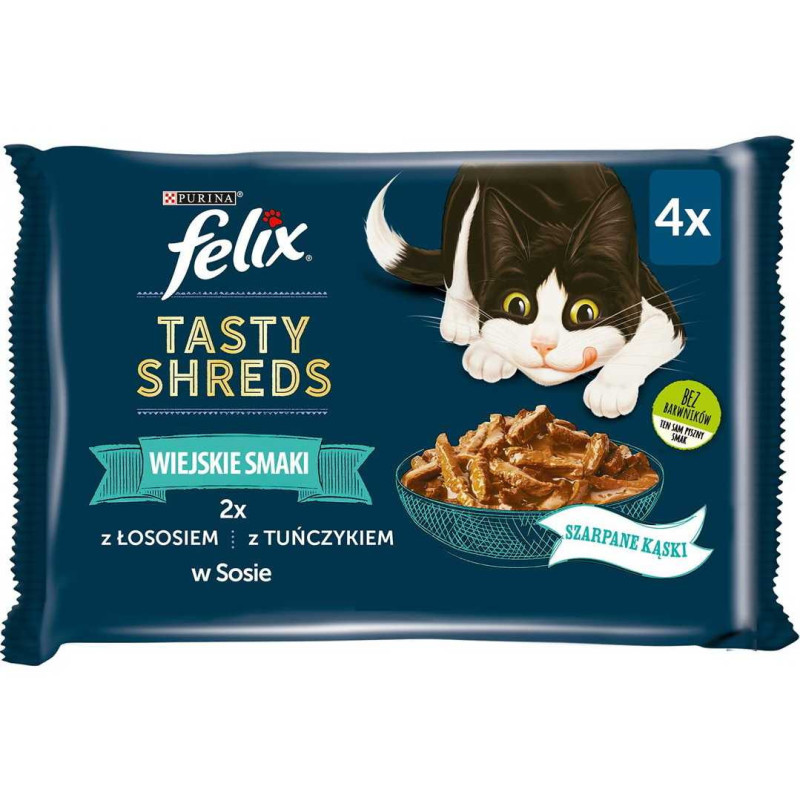 PURINA Skanūs traškučiai su lašiša ir tunu 4x80g
