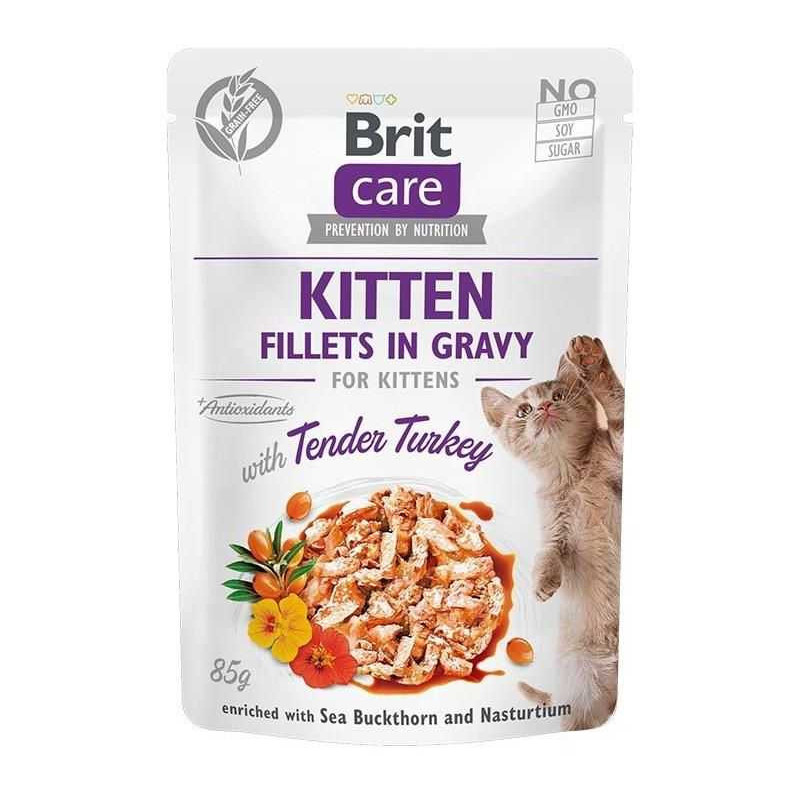 BRIT CARE Filė padaže Kačiukų švelni kalakutiena 85g