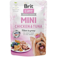 BRIT CARE Mini suaugusių vištienos ir tuno ėdalas 85G