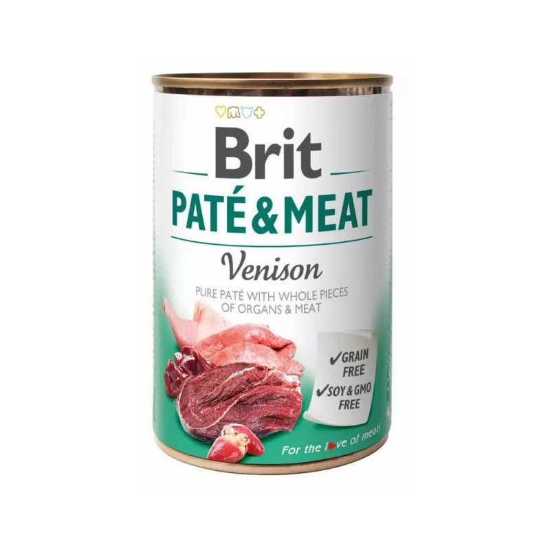 BRIT Paštetas ir mėsa su elniena 400g