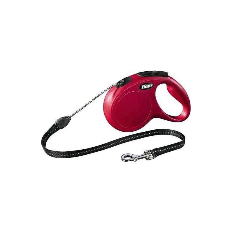 Flexi Flexi Naujas klasikinis automatinis trosinis pavadėlis M 5m Red
