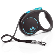 Flexi Flexi automatic leash Black Design S tape 5 m color blue. Flexi Flexi automatic leash Black Design S tape 5 m color blue.