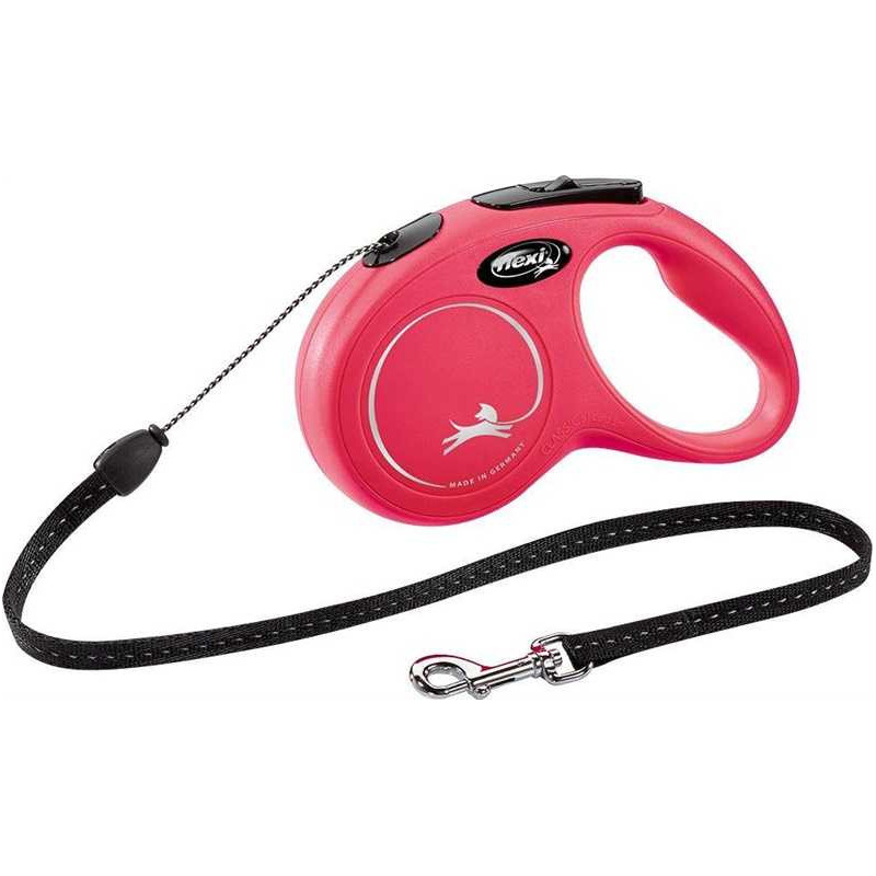 Flexi Flexi Naujas klasikinis automatinis trosinis pavadėlis S 5m Red