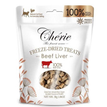 Cherie CHERIE Liofilizuoti jautienos kepenėlių gabaliukai - kačių skanėstai - 30g Cherie CHERIE Liofilizuoti jautienos kepenėlių gabaliukai - kačių skanėstai - 30g