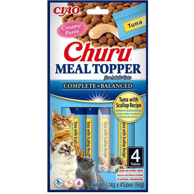 INABA Churu Meal Topper tunas su šukute 4x14g