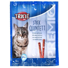 TRIXIE „Premio“ lazdelės – apjuodinta lašiša su upėtakiu 5x5g