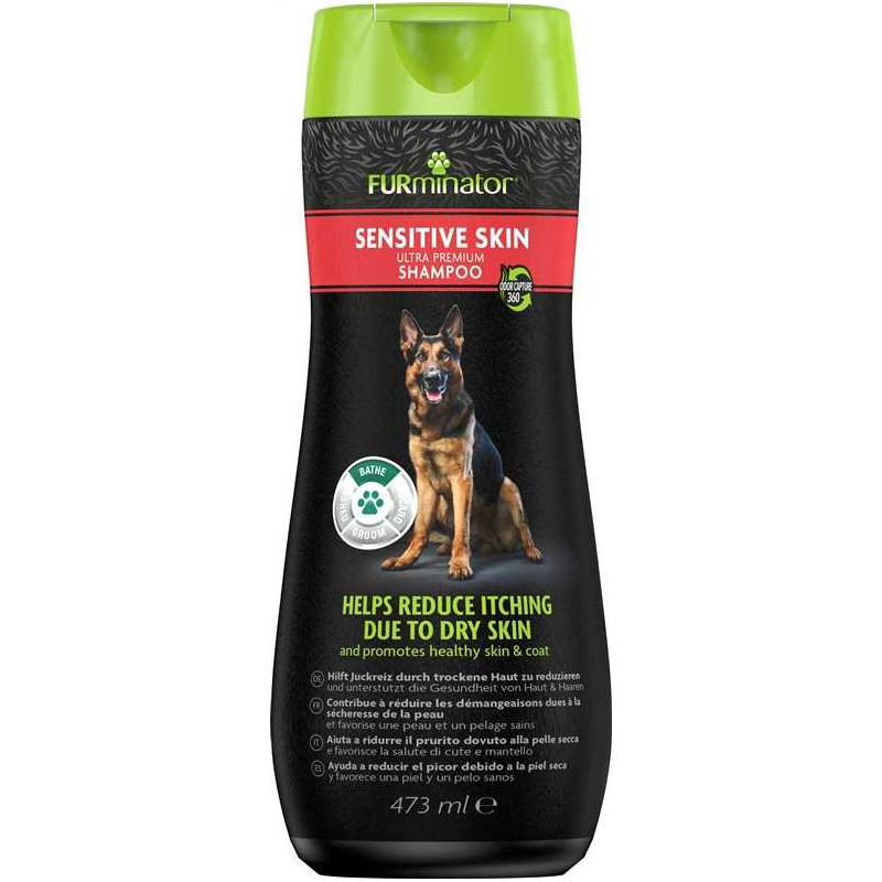 FURminator FURMINATOR FURMINATOR Jautriai odai skirtas itin aukščiausios kokybės šampūnas 473 ml.