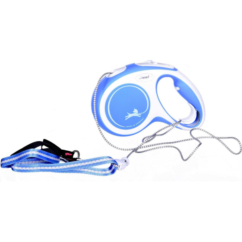 Flexi Flexi automatinis pavadėlis „New Comfort M“ virvė, 5 m, mėlyna spalva.