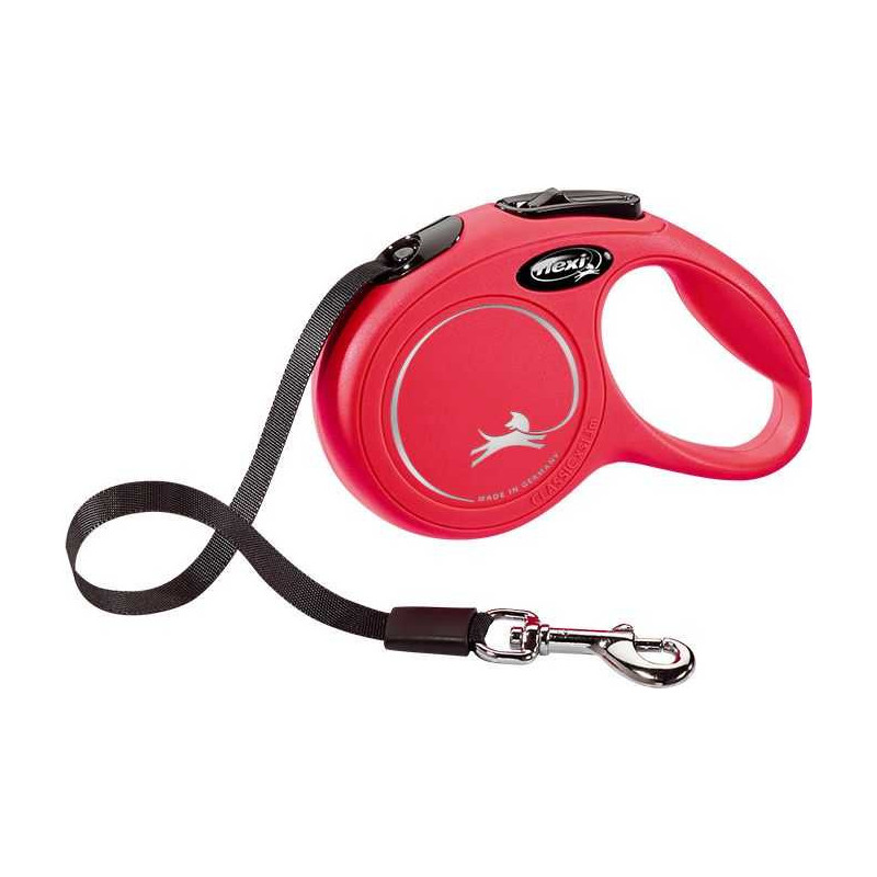 Flexi Flexi Naujas klasikinis automatinis dirželis XS 3m Red