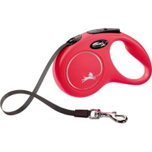 Flexi Flexi Naujas klasikinis automatinis diržinis pavadėlis S 5m Red