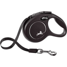 Flexi Flexi Naujas klasikinis automatinis diržinis pavadėlis XS 3m Juodas
